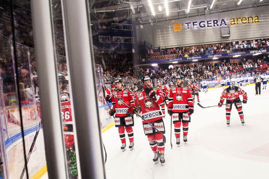 Malmö Redhawks spelare deppar