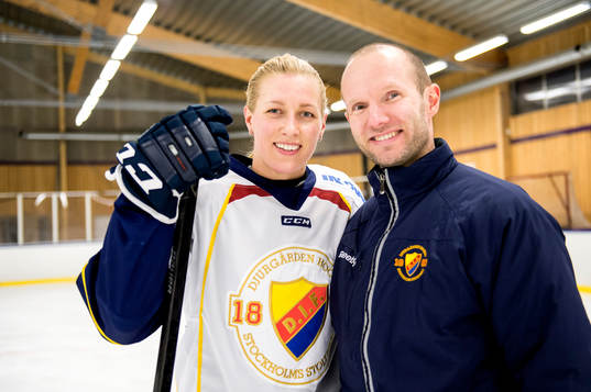 Djurgårdens Danijela Rundqvist med sambon Nils Ekman