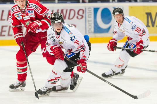 Vita Hästens Anton Brehmer och Jesper Samuelsson håller
