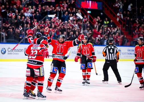 Örebros Petr Zamorsky gör 3-2 och jublar med Johan