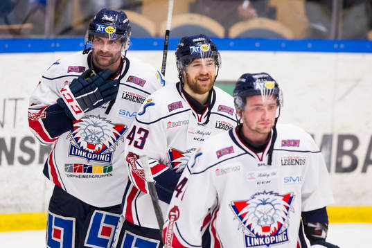 Linköpings Kent McDonell, Nichlas Hardt och Broc Little