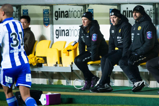 Elfsborgs tränare Jan Mian och Sanel Duzel