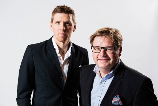 Kalmars David Elm och tränare Peter Swärdh