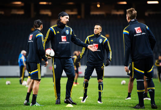 Zlatan Ibrahimovic och Martin Olsson