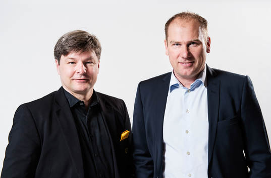 Elfsborgs ordförande Bo Johansson och tränare Magnus