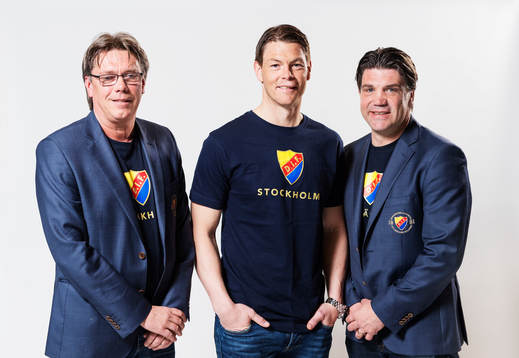 Djurgårdens tränare Per Olsson, Kenneth Höge och