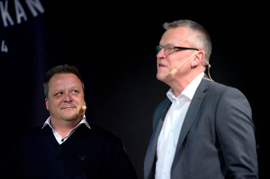 Roar Hansen, tränare Åtvidaberg och Jan Andersson,