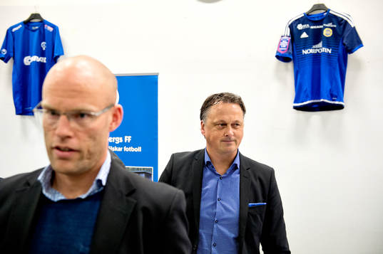 Urban Hagblom, sportchef Sundsvall och Joel Cedergren,