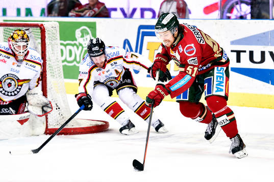 Luleås Jan Sandström och Frölundas Mats Rosseli Olsen
