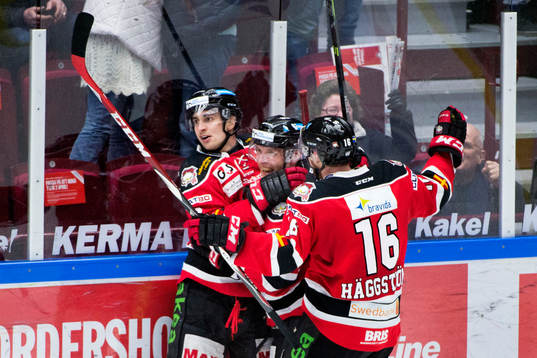 Malmö Redhawks Nils Andersson, Frederik Storm och Magnus