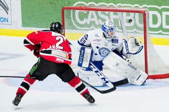 Malmö Redhawks Nils Andersson gör 3-1 bakom Leksands