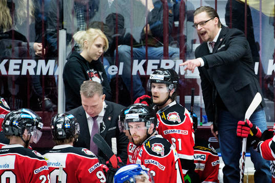 Malmö Redhawks tränare Mats Lusth och assisterande