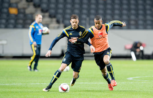 Sveriges Marcus Berg och Robin Quaison