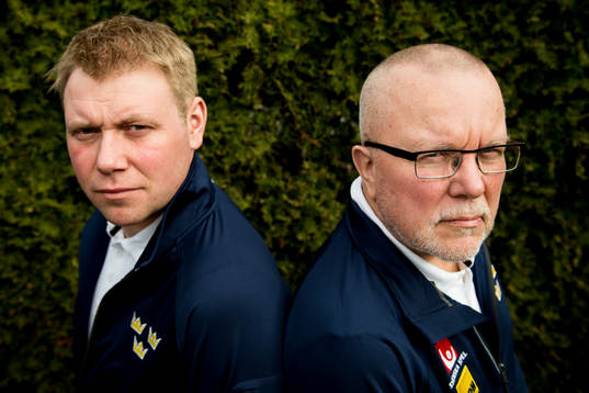 Sveriges assisterande förbundskapten Olof Östblom och