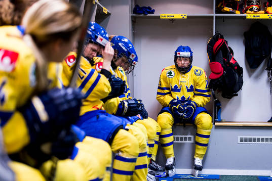 Sveriges Hanna Olsson i omklädningsrummet