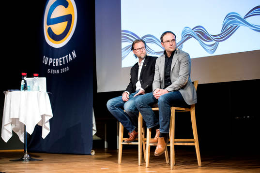 s tränare Janne Carlsson och GAIS:s tränare P-O Ljung