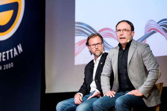 s tränare Janne Carlsson och GAIS:s tränare P-O Ljung