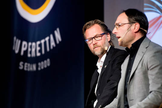 s tränare Janne Carlsson och GAIS:s tränare P-O Ljung