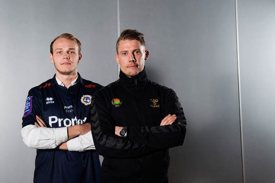 Utsiktens Joakim Edström och GAIS Patrik Ingelsten