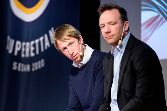 s tränare Graham Potter och IK Sirius FK:s tränare Kim