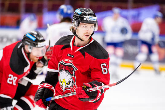 Malmö Redhawks Nicklas Jadeland före ishockeymatchen i