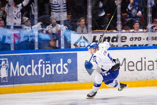 Leksands Patrick Cehlin jublar
