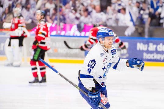 Leksands Patrick Cehlin jublar