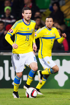 Sveriges Marcus Berg och Martin Olsson