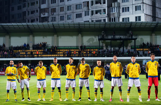 Sveriges lag står uppställt