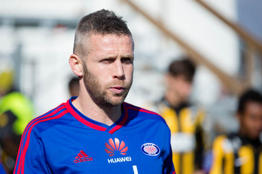 Vålerengas Kjetil Waehler innan träningsmatchen i fotboll