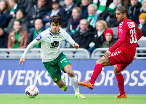Hammarbys Lars Fuhre och Brann Amin Nouri