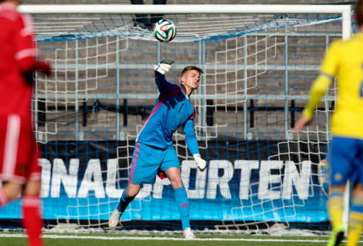 Belgiens målvakt Jackers Nordin