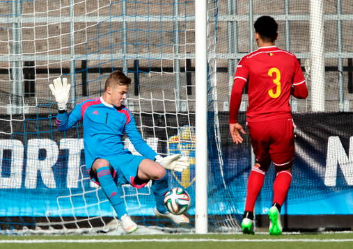 Belgiens målvakt Jackers Nordin