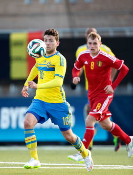 Sveriges Elias Anderssons och Belgiens Senne Veriebst