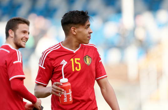 Målgörare 0-2 Belgiens Marco Weymans