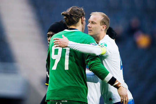 Norrköpings målvakt David Mitov Nilsson och Andreas