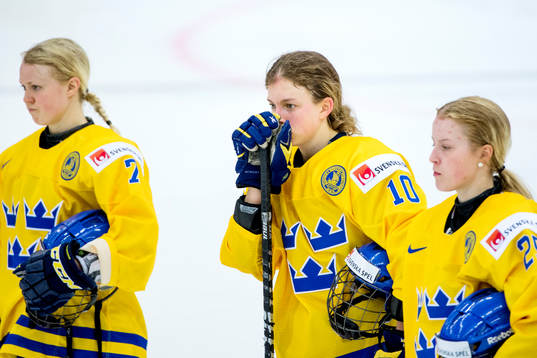 Sveriges Johanna Olofsson, Emilia Andersson och Maria Lindh