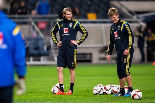 Sveriges Ola Toivonen och Pontus Wernbloom