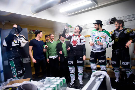 Rögles Rasmus Bengtsson, Ludvig Rensfeldt och Almen Bibic