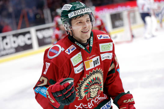 Frölundas Lukas Bengtsson firar