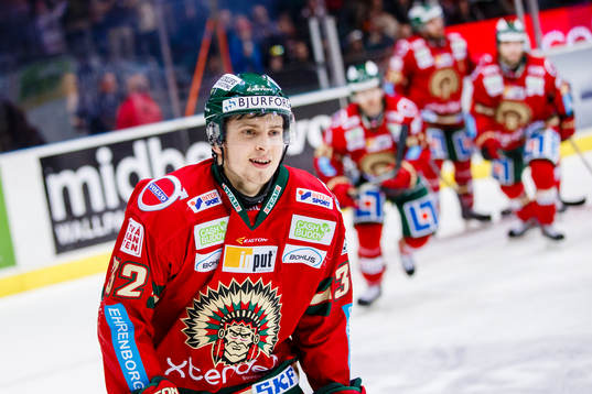 Frölundas Lukas Bengtsson jublar