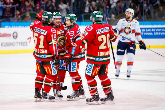 Frölundas Mats Rosseli Olsen, Artturi Lehkonen, Elias