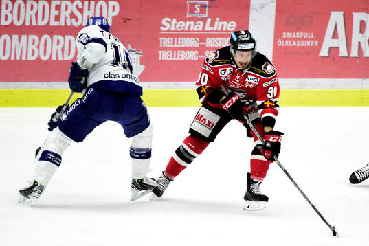 Malmö Redhawks Mattias Persson och Leksands Tobias Forsberg