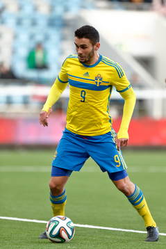 Sveriges Valmir Berisha gör mål 1-2