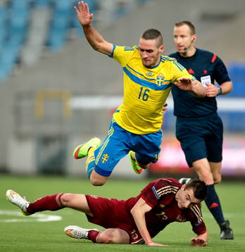 Sveriges Krasniqi Shkelqim och Rysslands Aleksandr Likhachev