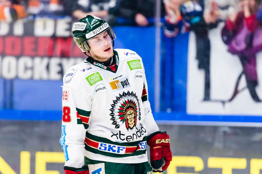 Frölundas Anton Blidh hänger med huvudet
