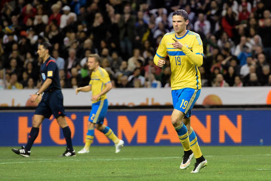 Sveriges Marcus Berg jublar