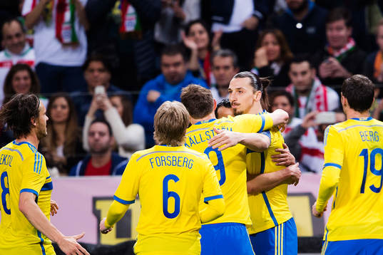Sveriges Albin Ekdal, Emil Forsberg, Kim Källström och