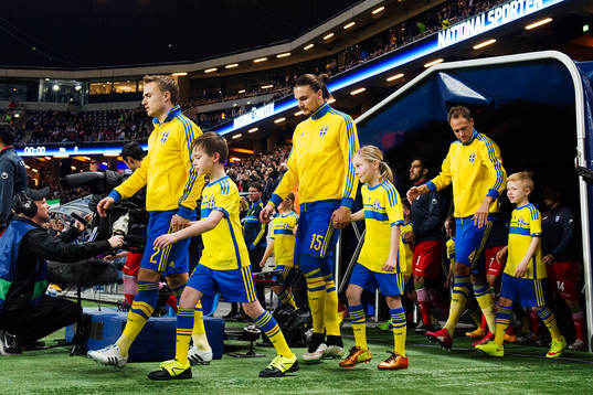 Sveriges Pierre Bengtsson, Erik Johansson och Andreas