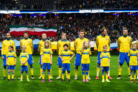 Sveriges Erkan Zengin, Marcus Berg, Anton Tinnerholm, Emil